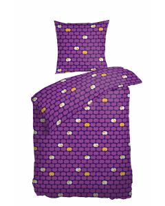 Night & Day sengesæt - Æbler lilla-70x100cm