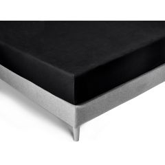 Kneer stræklagen - Kvalitet 60 - 140/160x200cm - Sort