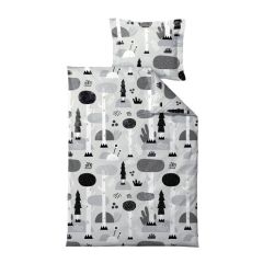 Södahl sengesæt - Magic Forest Sort - 70x100cm