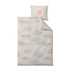 Södahl sengesæt - Raindrops - Pastel - Økologisk bomuld - 100x140cm