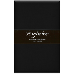 Ekstra højt stræklagen - Bomuldsjersey - 120x200cm - Sort