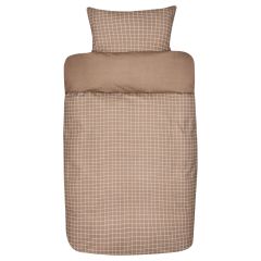 Høie Flonel sengesæt - Storm - Kanel - 140x200cm