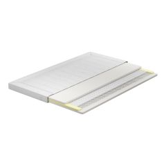 Fur topmadras - Med mini-pocketfjedre og latex - 180x200cm